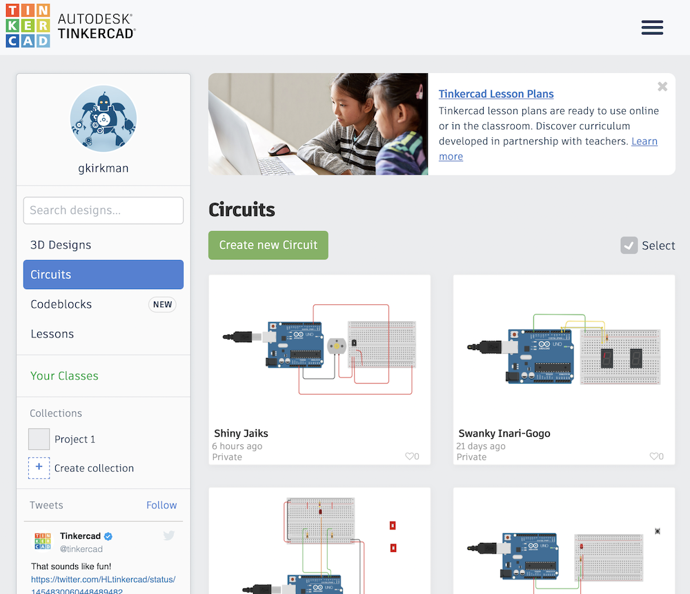 tinker cad for circuits